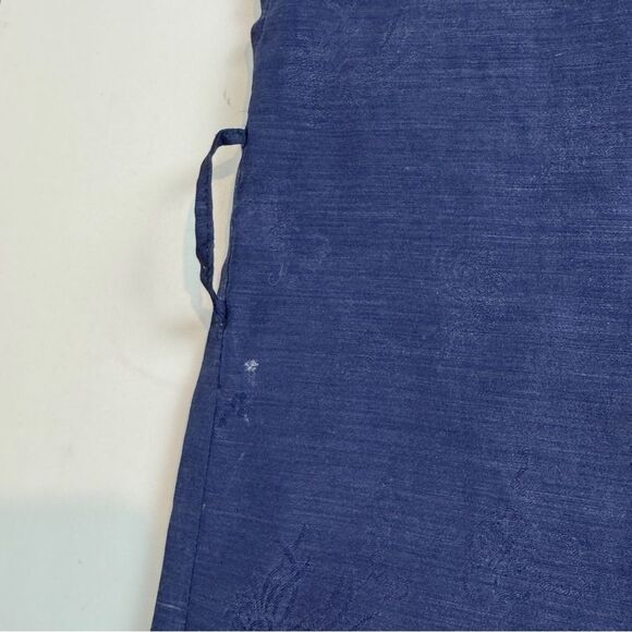 Vintage Chinese Blue Kimono Robe Floral Bird Embroidery 70s - Picture 7 of 9